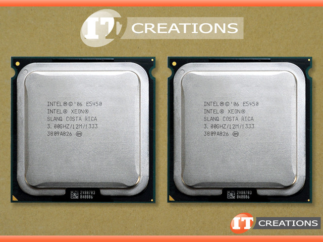 (2) INTEL XEON CPU MATCHING E5450 3.0GHZ PAIR SLANQ