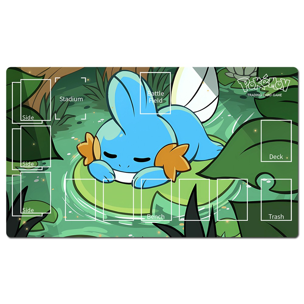 Pokemon Duel Playmat Mudkip TCG CCG Play Pad Trading Card Game Mat Mousepad