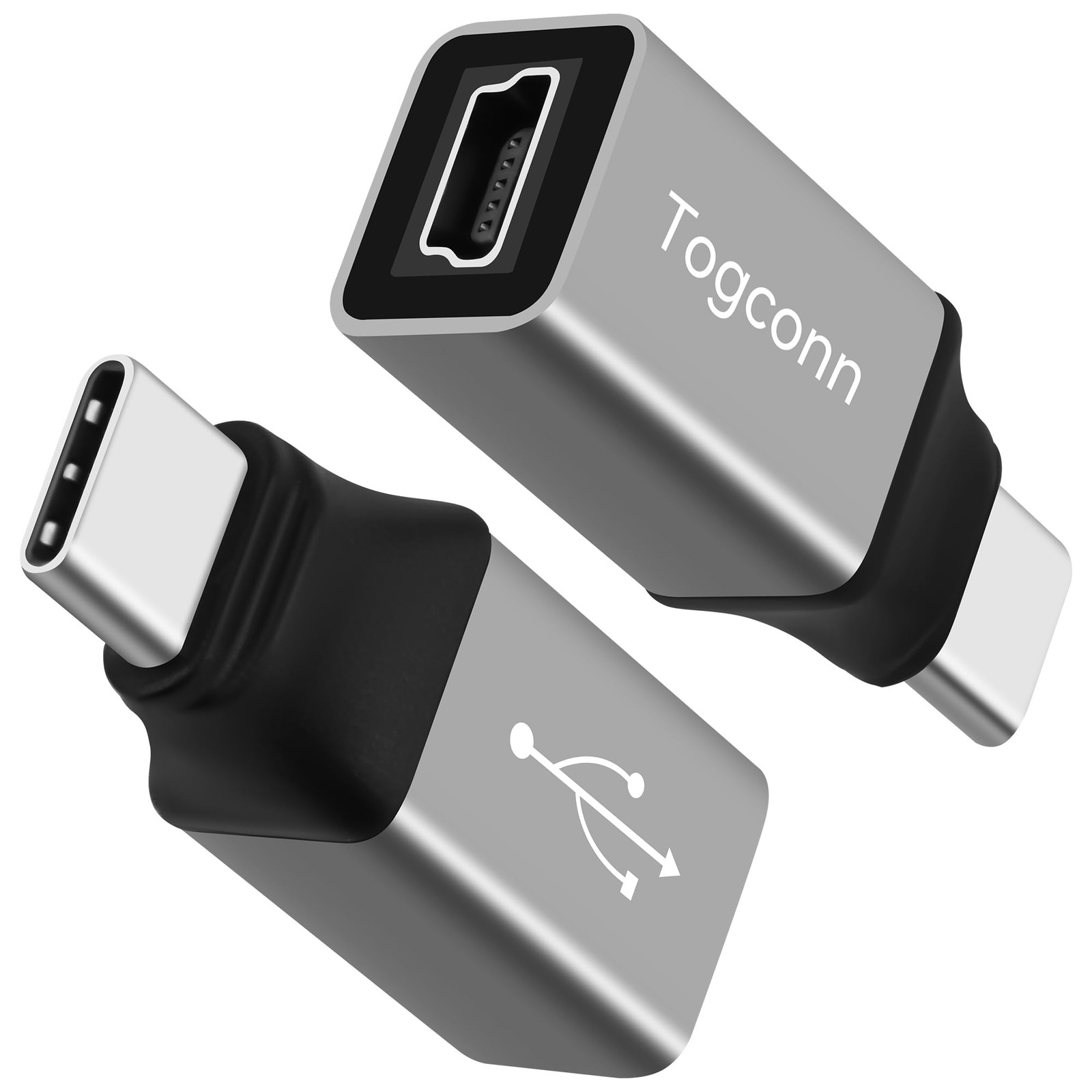 Mini USB to USB C Adapter 2 Pack, Mini USB (Female) to USB Type-C (Male) Convert