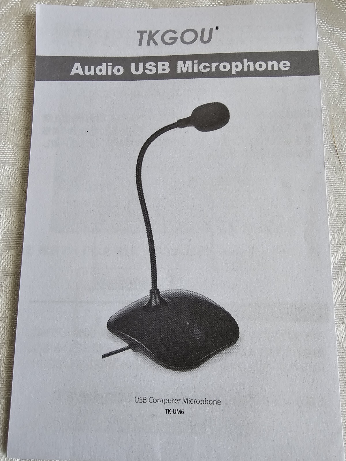 TKGOU Plug and Play USB Microphone New Compatible with PS4, Switch, Mac, and PC