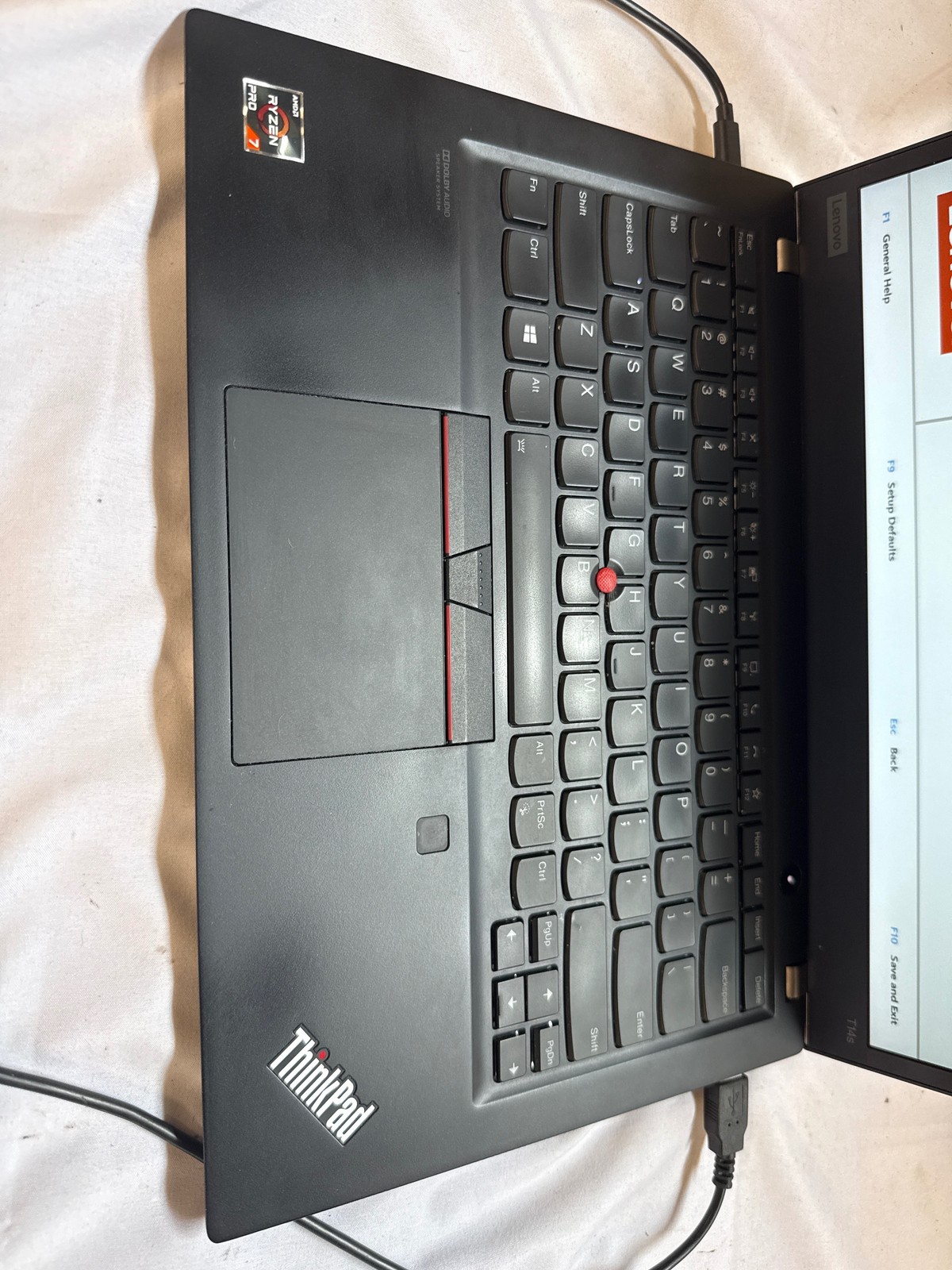 Lenovo ThinkPad T14 Gen 1 AMD Ryzen 7 PRO 4750U 16GB No Drive 14″ Bad Keyboard
