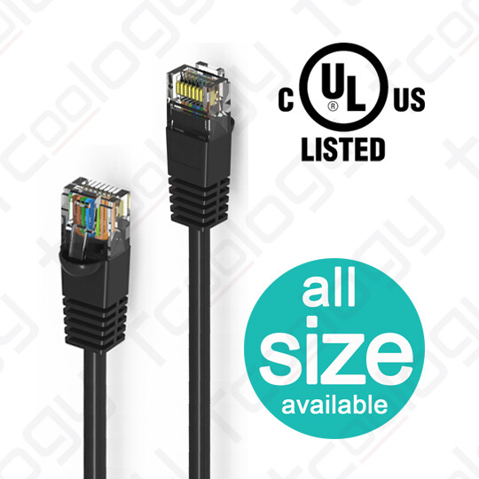 [UL Listed] TCoology Cat6 Patch Cord Booted Cable 24 AWG 550mhz UTP Ethernet Lan