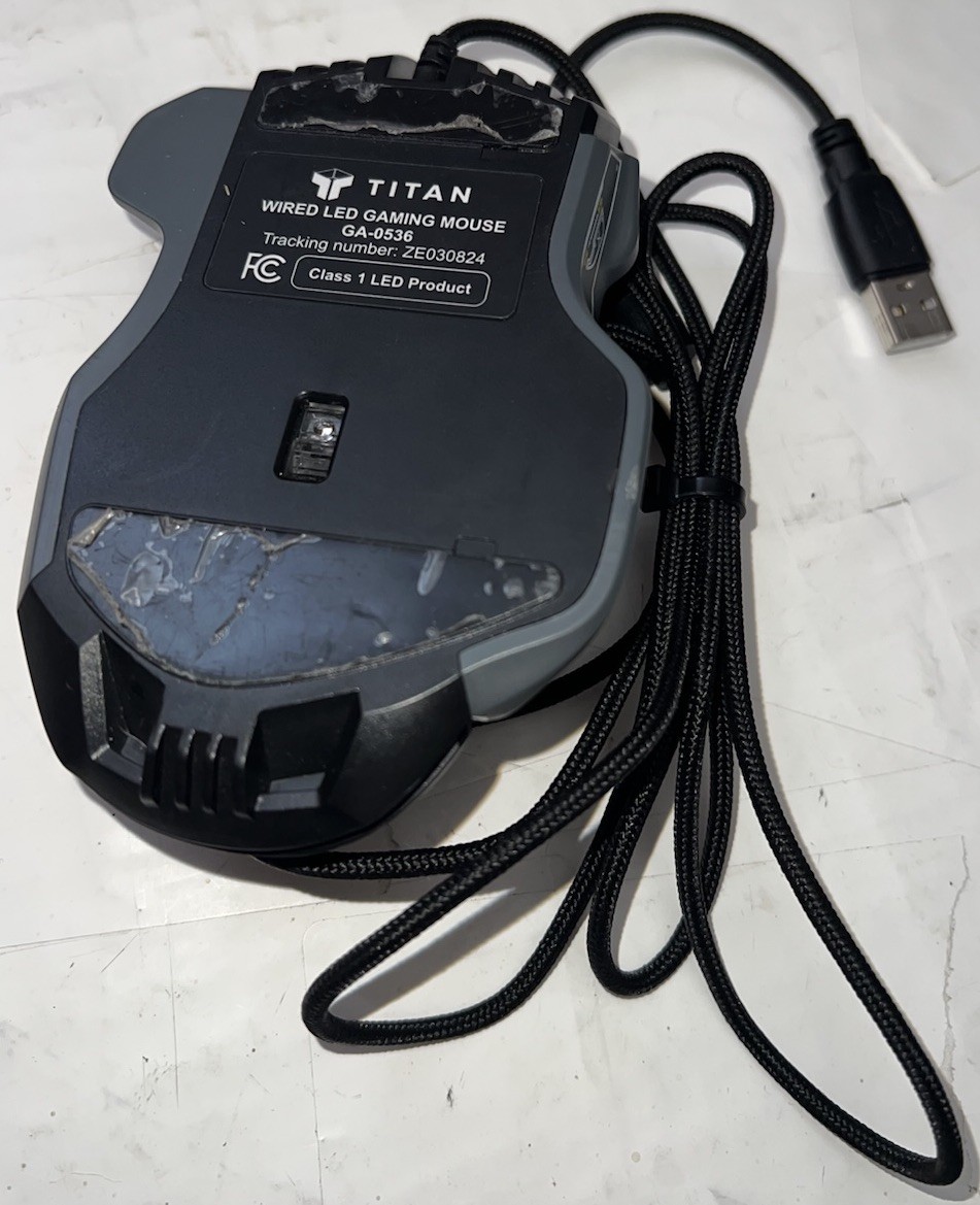 Titan Wired LED Gaming Mouse with 4 Adjustable DPI Modes GA-0536