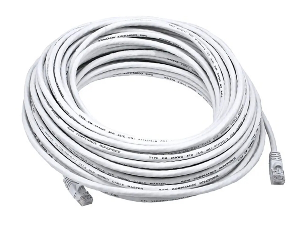 30 FT RJ45 Cat5 Ethernet LAN Network Cable for PC PS Xbox Internet Router White
