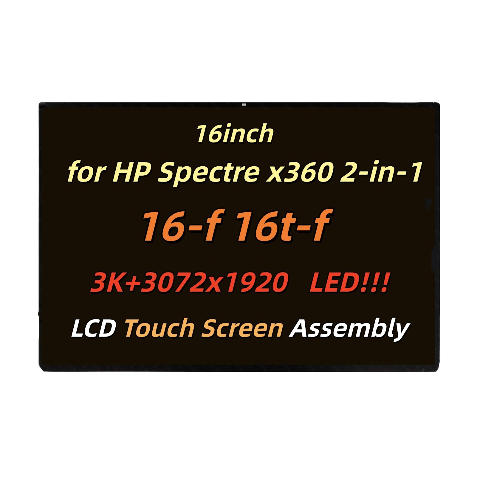 3K+ LCD for HP Spectre x360 2-in-1 16-f1013dx 16-f2013dx Touch Screen Assembly