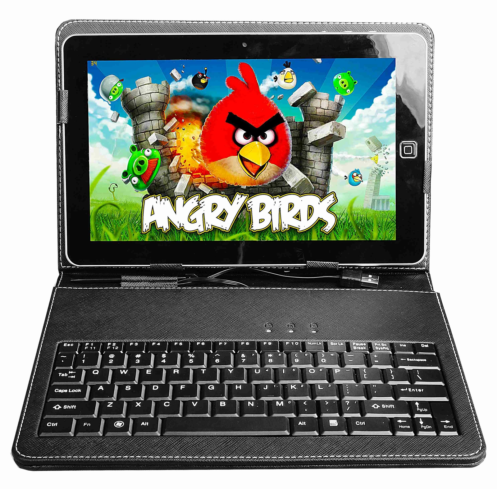 Folio PU Leather Case Stand Cover with USB keyboard For 8″ Universal Tablet Ipad