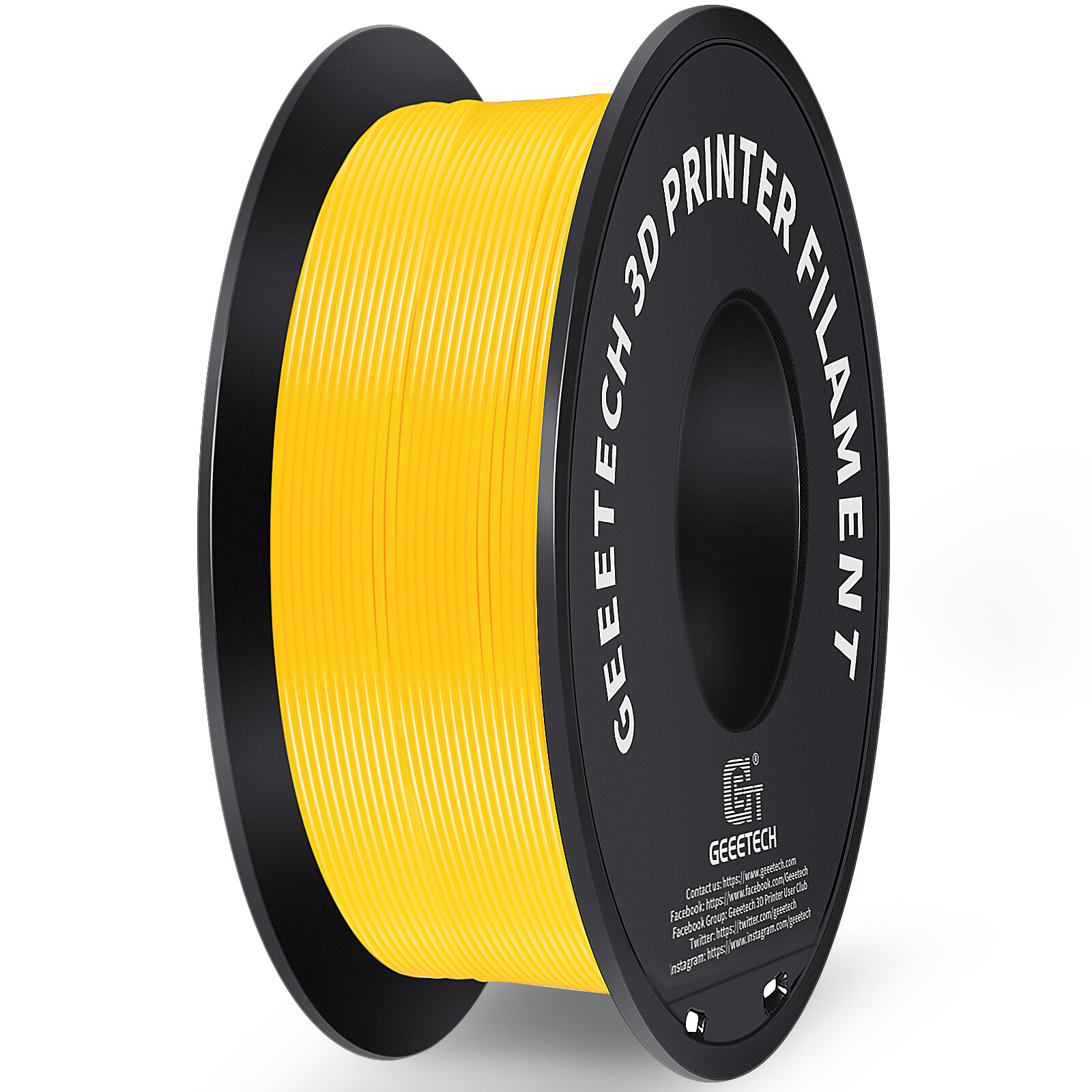 GEEETECH 3D Printer Filament Regular PLA Yellow 1.75mm 1KG/Roll Consumables US