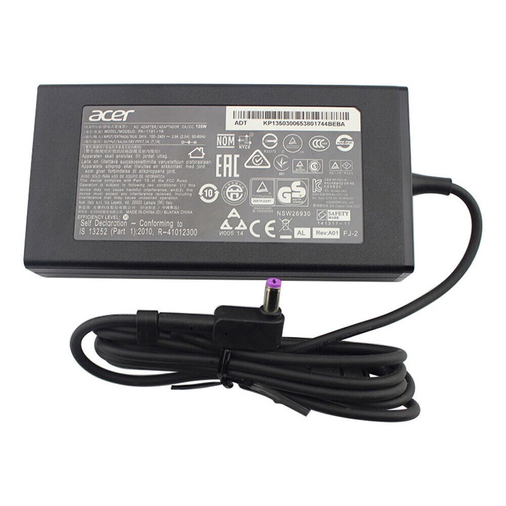 Acer 19.5V 6.92A 135W AC Adapter Charger For Acer Nitro V 15 ANV15-51 Laptop