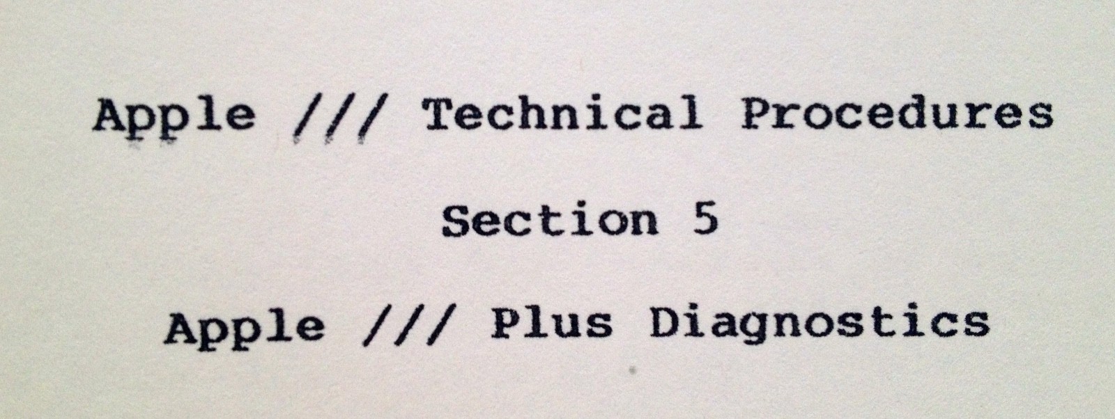 Apple III Plus Diagnostic Program / Apple III Home Computers