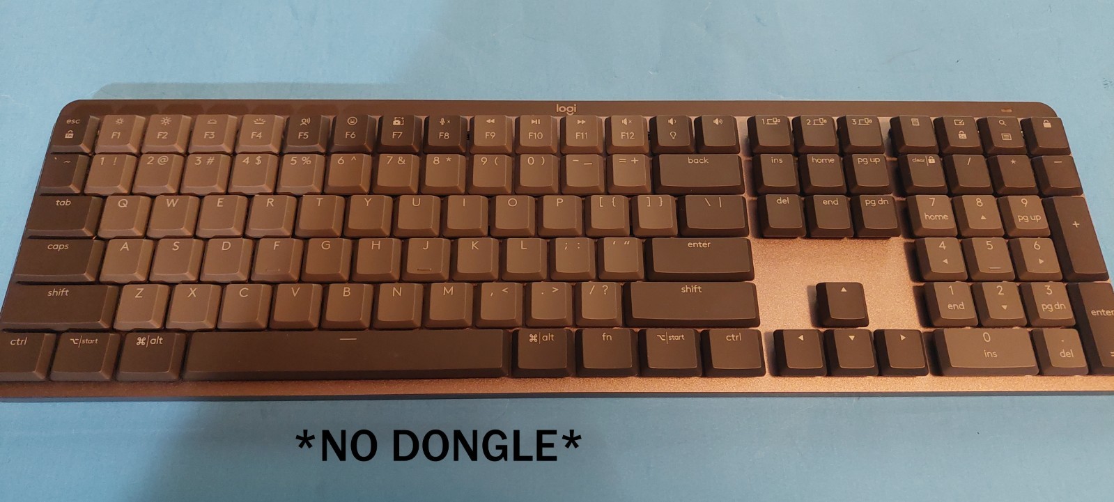 Logitech MX Mechanical Wireless Illuminated Keyboard, Graphite *NO DONGLE*