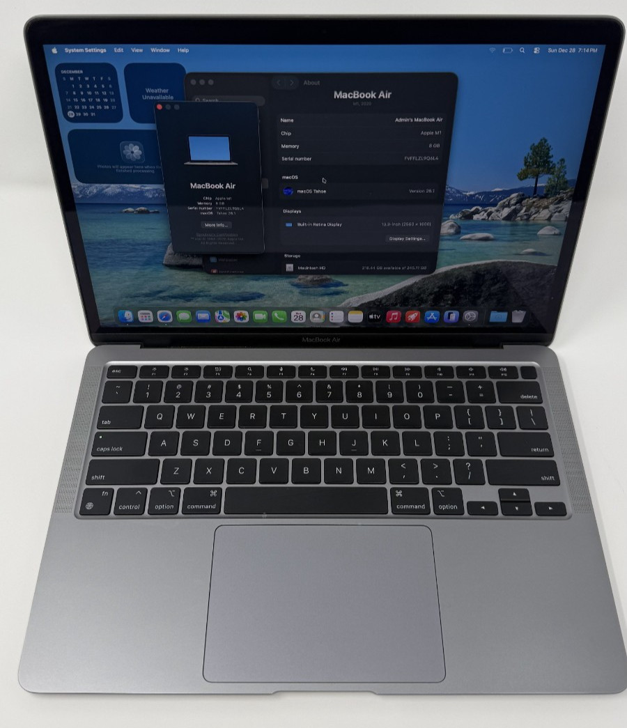 Apple Macbook Air 13.3″ M1 8GB Memory 128GB SSD Space Gray (MGN63LL/A)