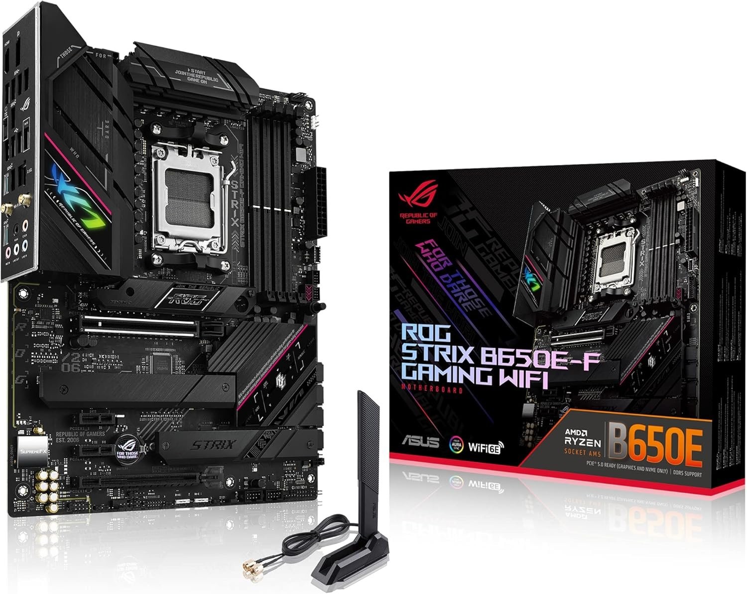 Sealed ASUS ROG Strix B650E-F Gaming WiFi AMD B650 AM5 Ryzen™ Desktop 9000 8000