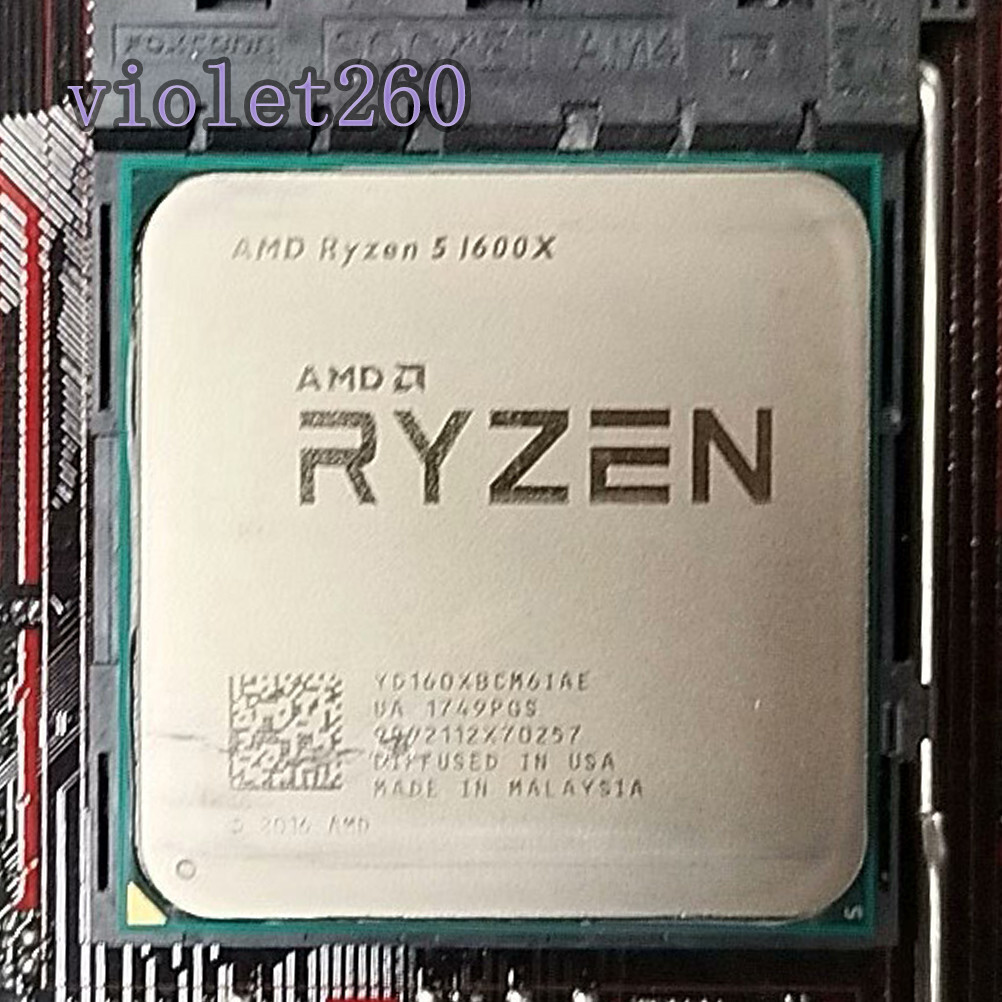 AMD Ryzen 5 1600X AM4 CPU Processor R5 1600X 3.6GHz 6Core 12T 95W 16MB Desktop