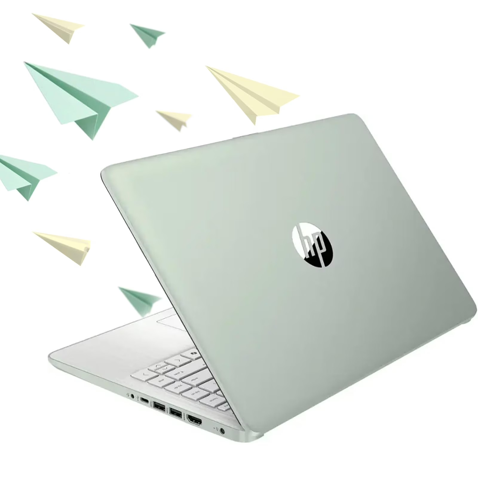 HP 14″ Laptop, Intel Processor N150, 4GB RAM 128GB SSD+128GB MSD, Green , Win11P