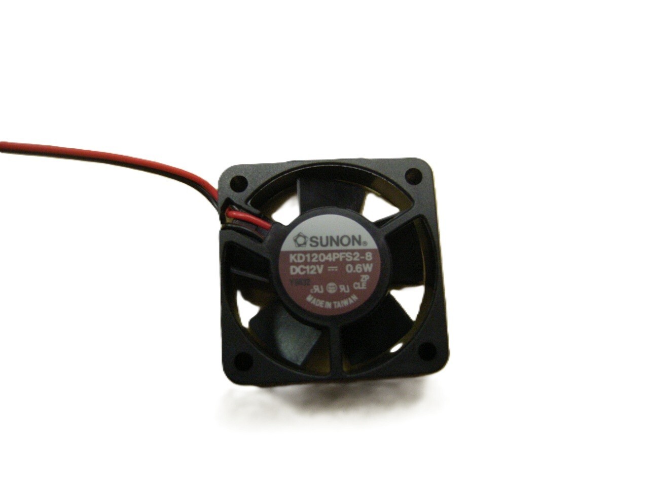 12 Volt DC Brushless FAN, 4.9CFM, 0.6 Watts, 40 x 40 x 10mm, Sunon KD1204PFS2-8