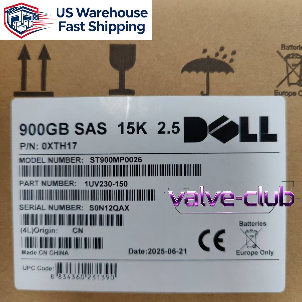 For Dell 900GB SAS 15k 2.5″ 12G HDD XTH17 Seagate ST900MP0026 in 3.5” Caddy US