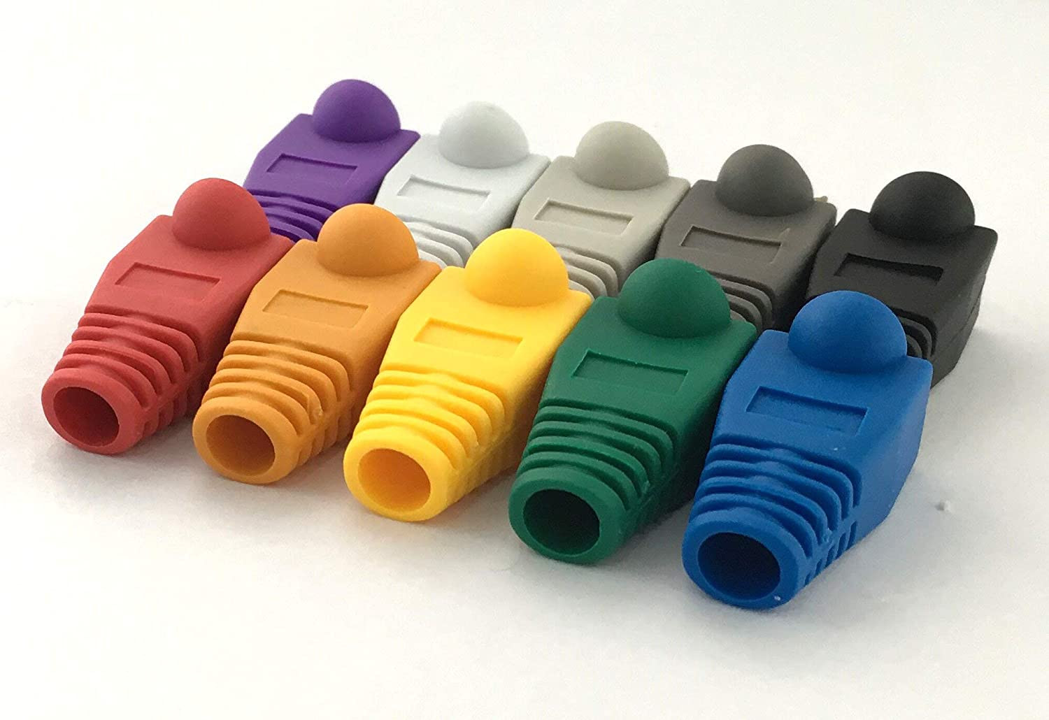 100 Pack RJ45 CAT6 CAT6E CAT5 CAT5E Ethernet Network Cable Strain Relief Boots C