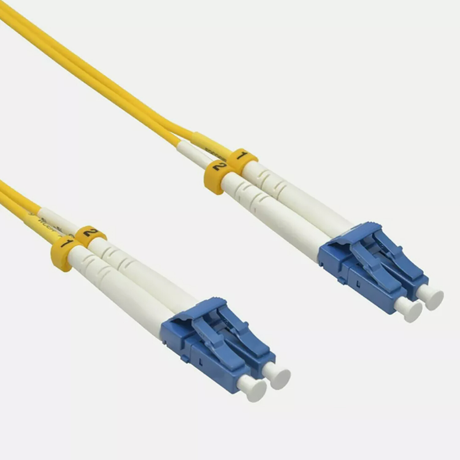 (10 Pack) LC to LC UPC OS2 Duplex Single-Mode Fiber Optic Patch Cable – Jumper