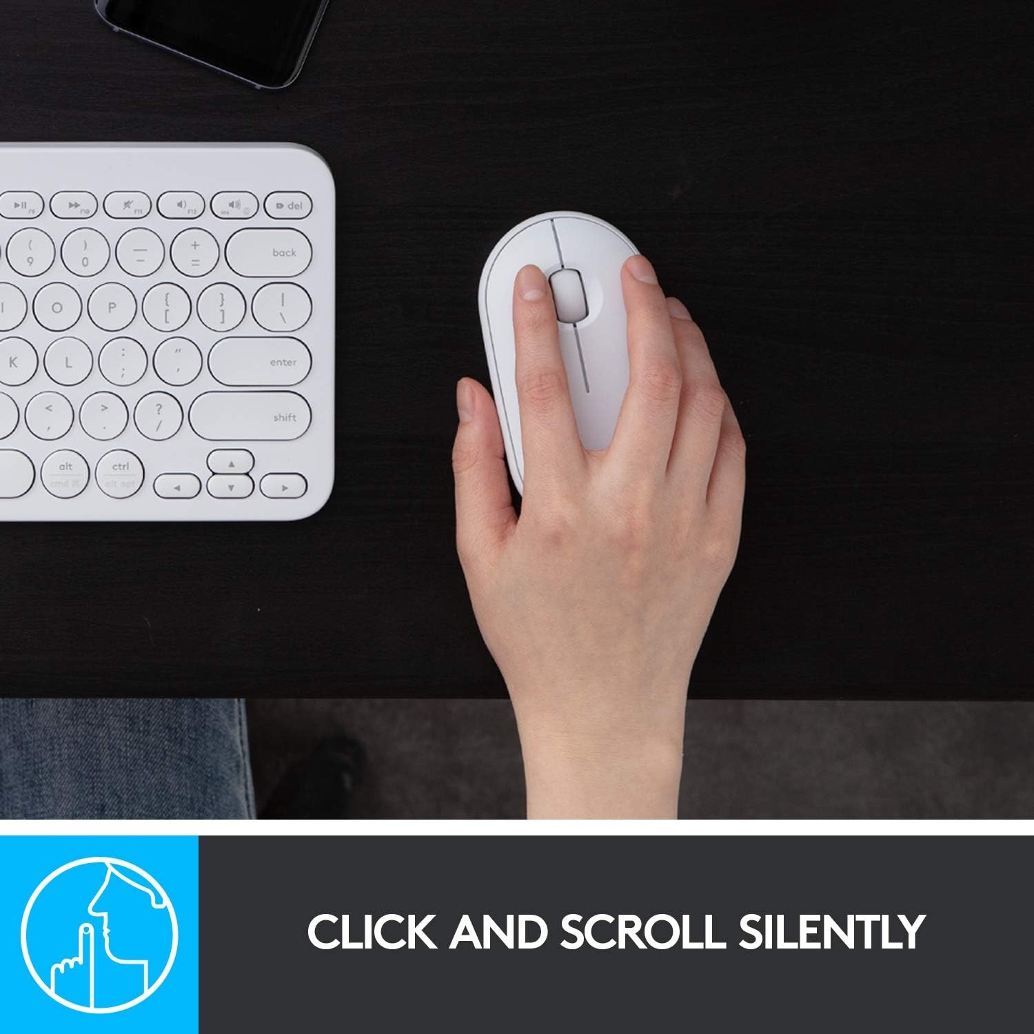 Logitech Slim Wireless Bluetooth Mouse for Mac Off-White Lightweight