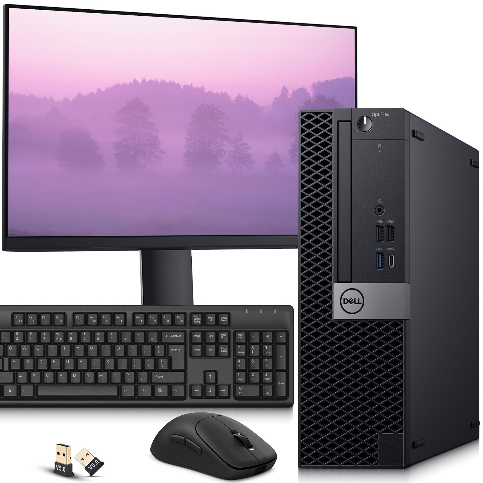 Dell 3430 Desktop PC i5-8th 32GB RAM 1TB SSD 24″ LED Built-in Wi-Fi Windows 11