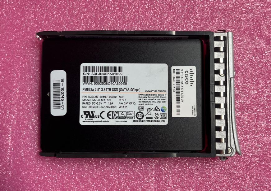 CISCO UCS-SD38T61X-EV SAMSUNG MZ-7LM3T8N 3.84TB 6gbps SATA SSD MZ7LM3T8HMLP