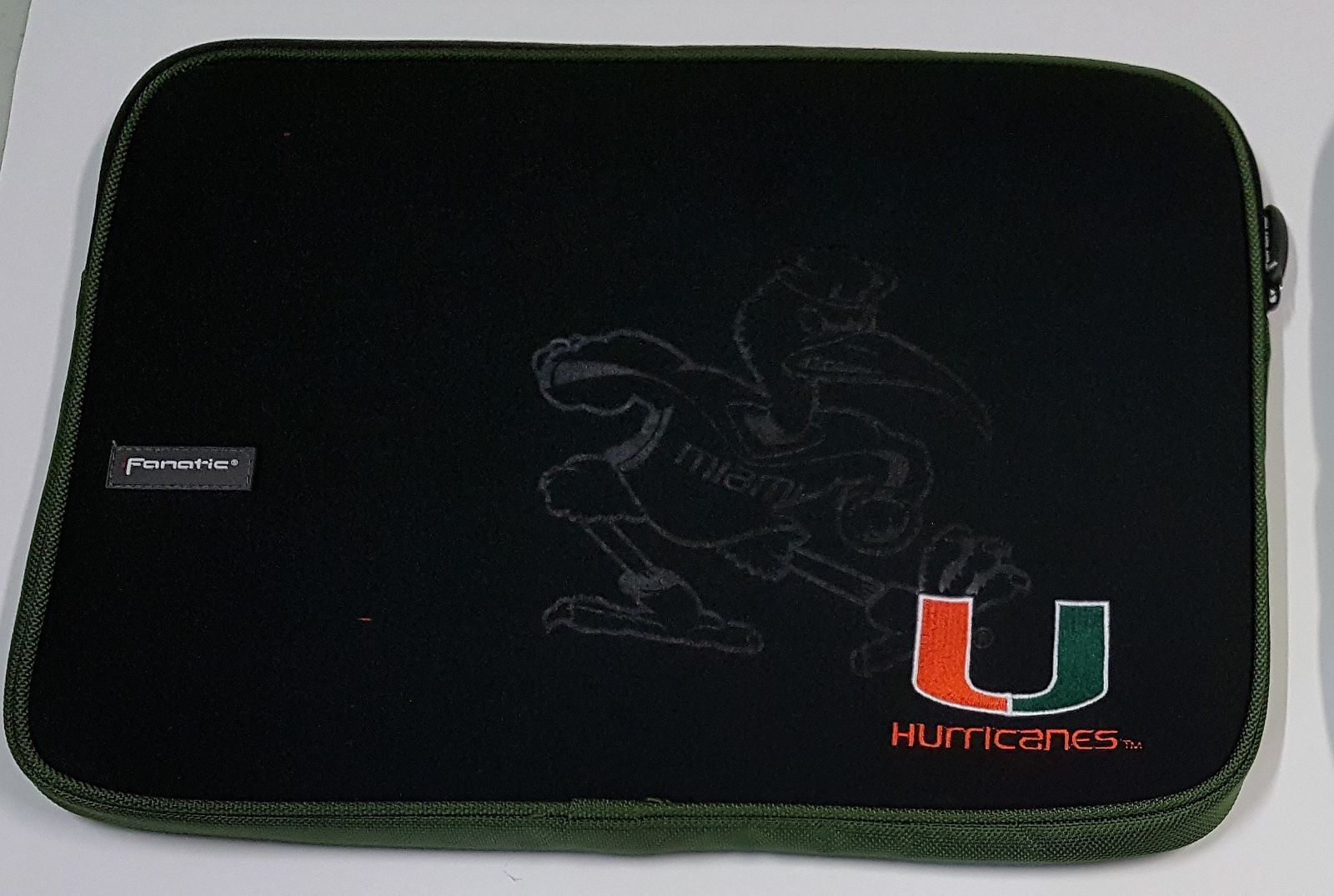 Miami Hurricanes Imprinted Laptop Sleeve Bag Fits 13″ – 15″ 2 Pocket Ghosting