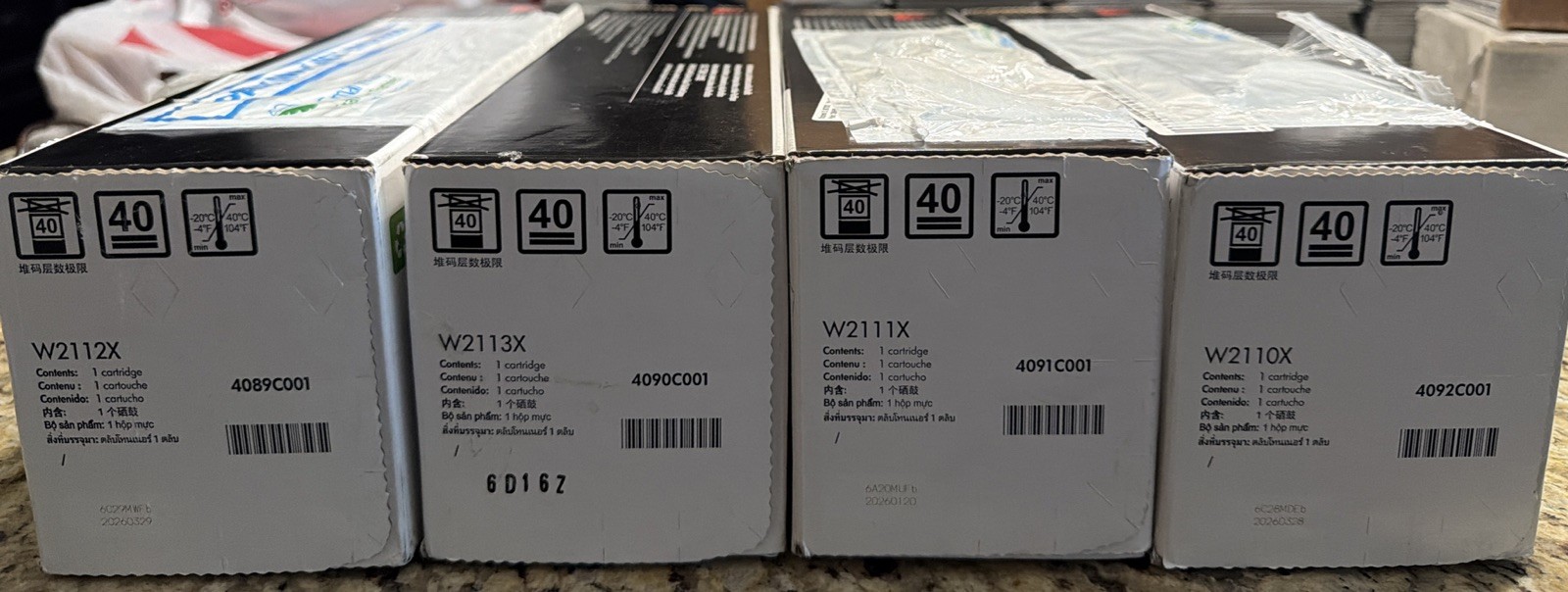 HP 206X Black Cyan Magenta Yellow Toner W2110X W2111X W2112X W2113X Set – New