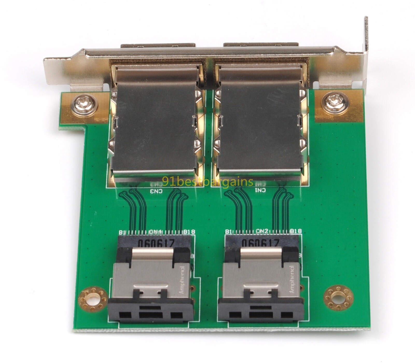 SFF-8087 to 2 Port External HD SAS SFF-8088 PCI Mini SAS Card Adapter Board