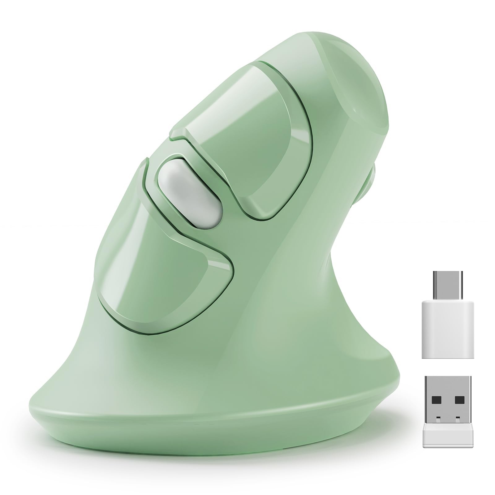 MicroPack Ergonomic Vertical Wireless Mouse USB TypeC 800/1200/1600 DPI