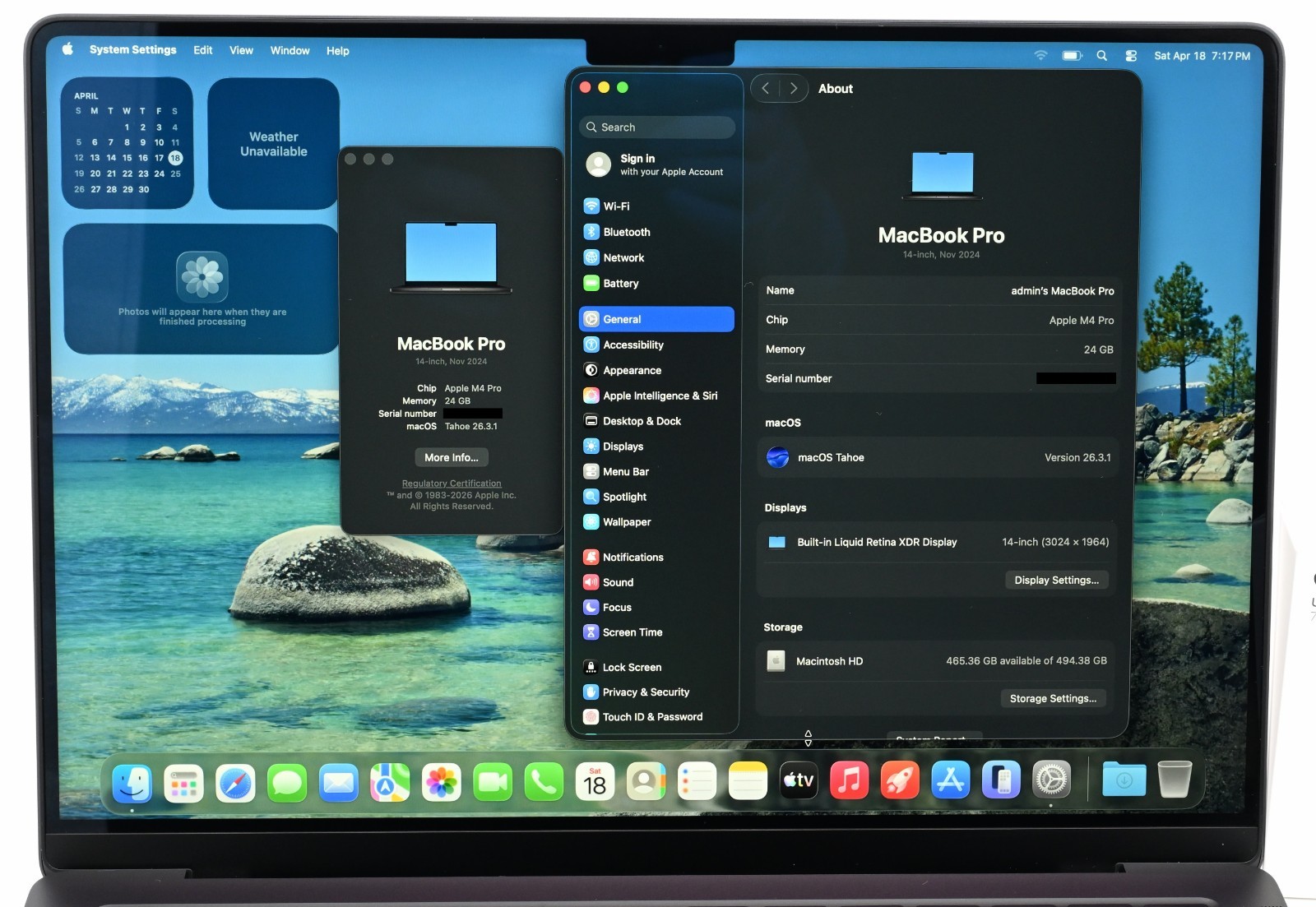 Apple MacBook Pro 14″ M4 Pro (12C CPU 16C GPU) 24GB 512GB Space Black 100% Bat