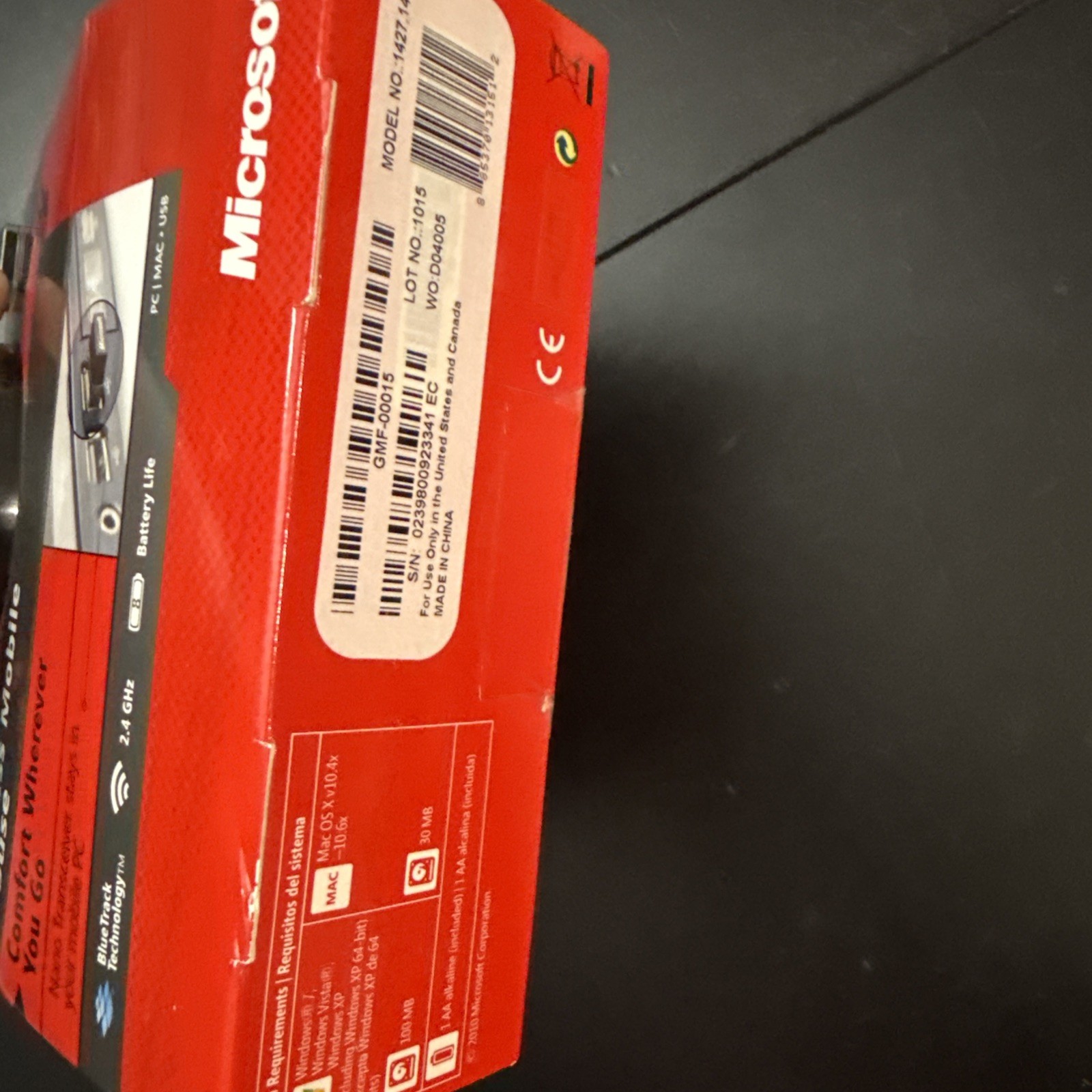 New Microsoft Wireless Mobile Mouse 3500 Purple BlueTrack Nano Transceiver