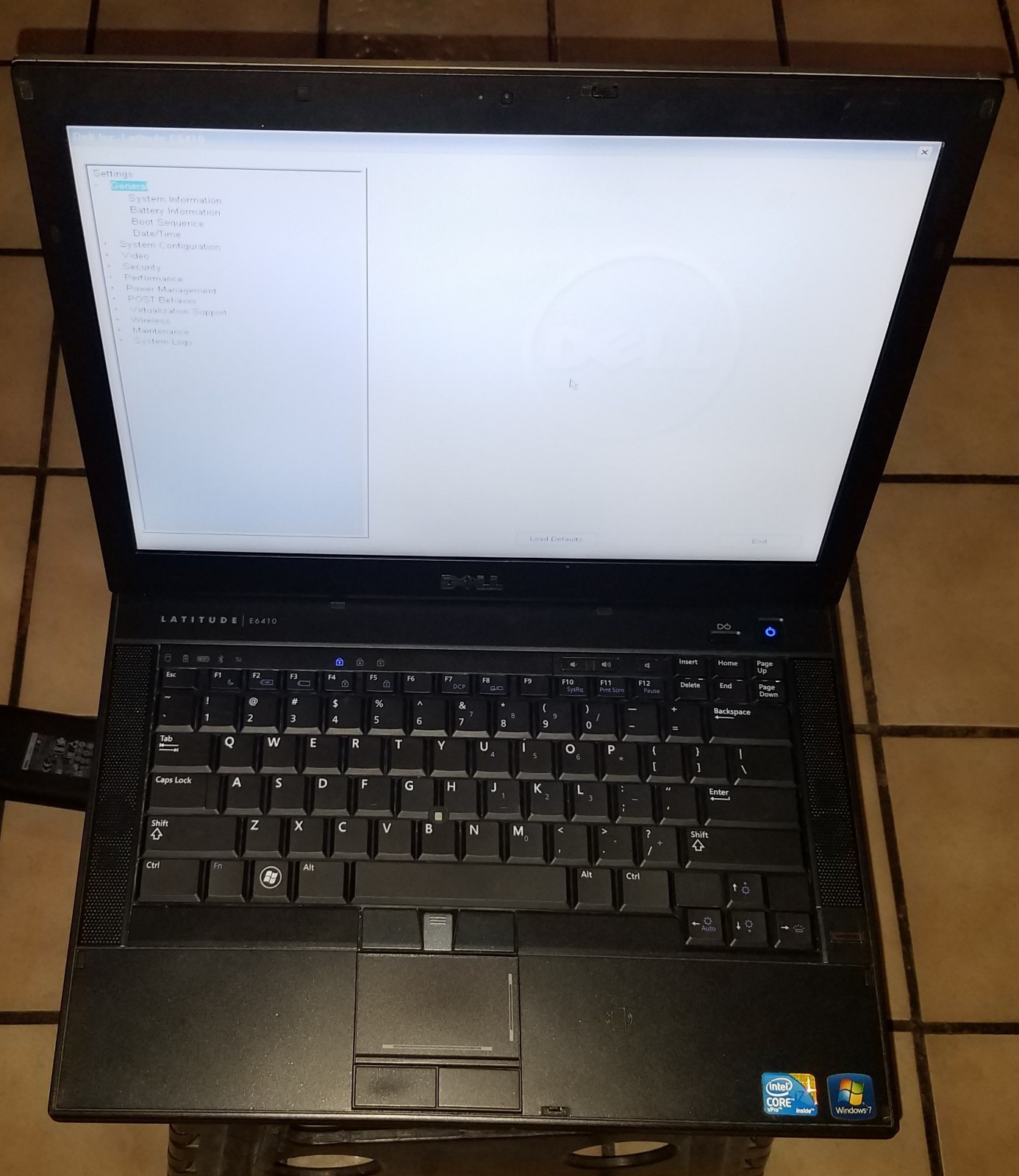 Dell Latitude E6410 Laptop-Boots to Bios-No Battery-No ODD-READ