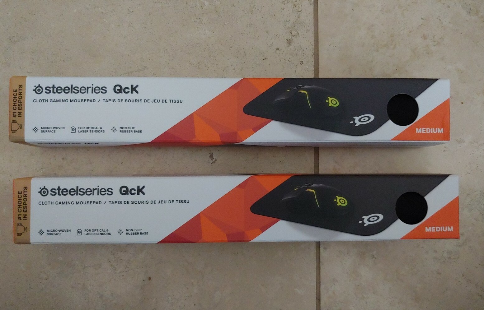 2 count SteelSeries QcK Cloth Gaming MousePads Medium Black * NEW NIB