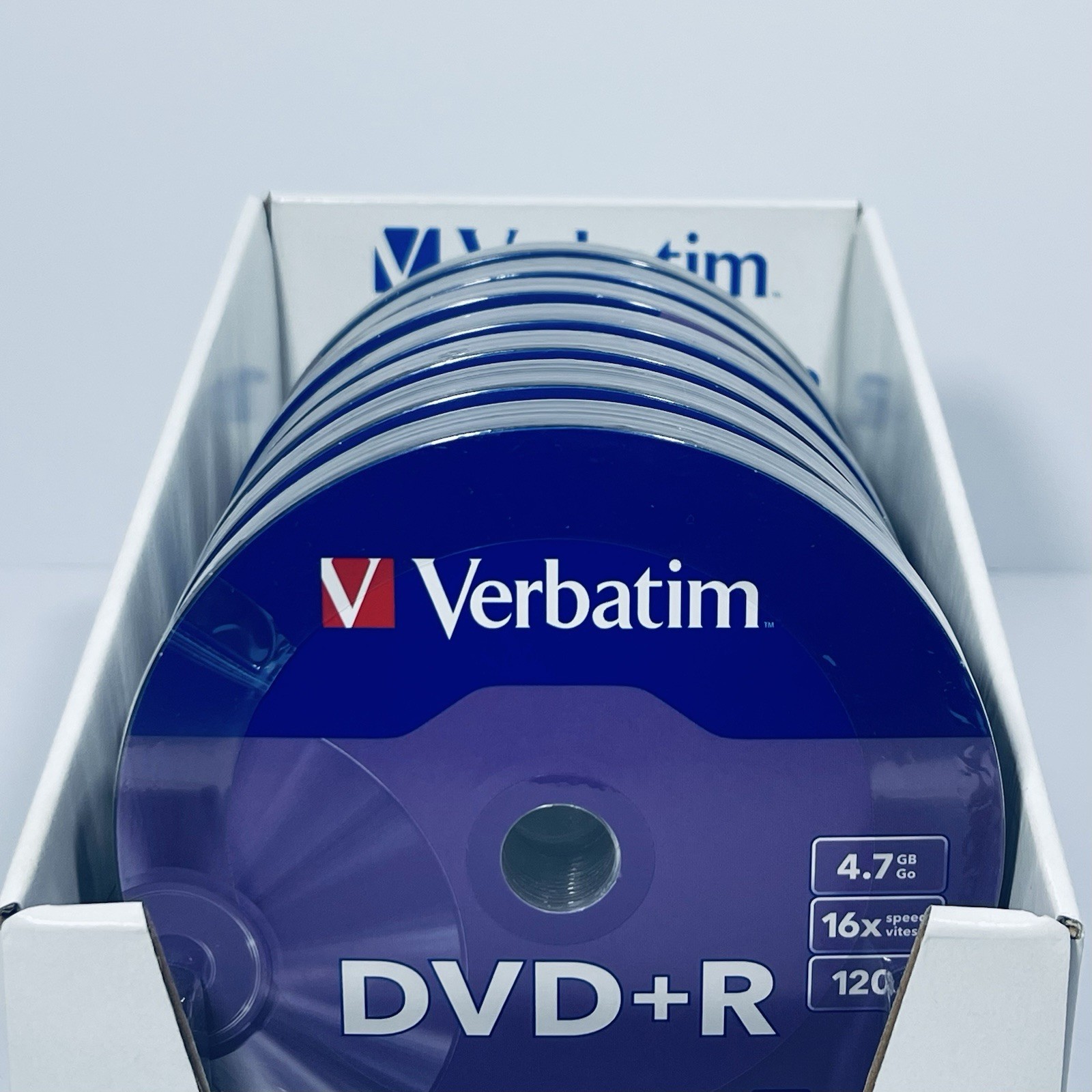 New Sealed Verbatim DVD+R Recordable Disc, 4.7GB, 16x, Silver, 10/Pack