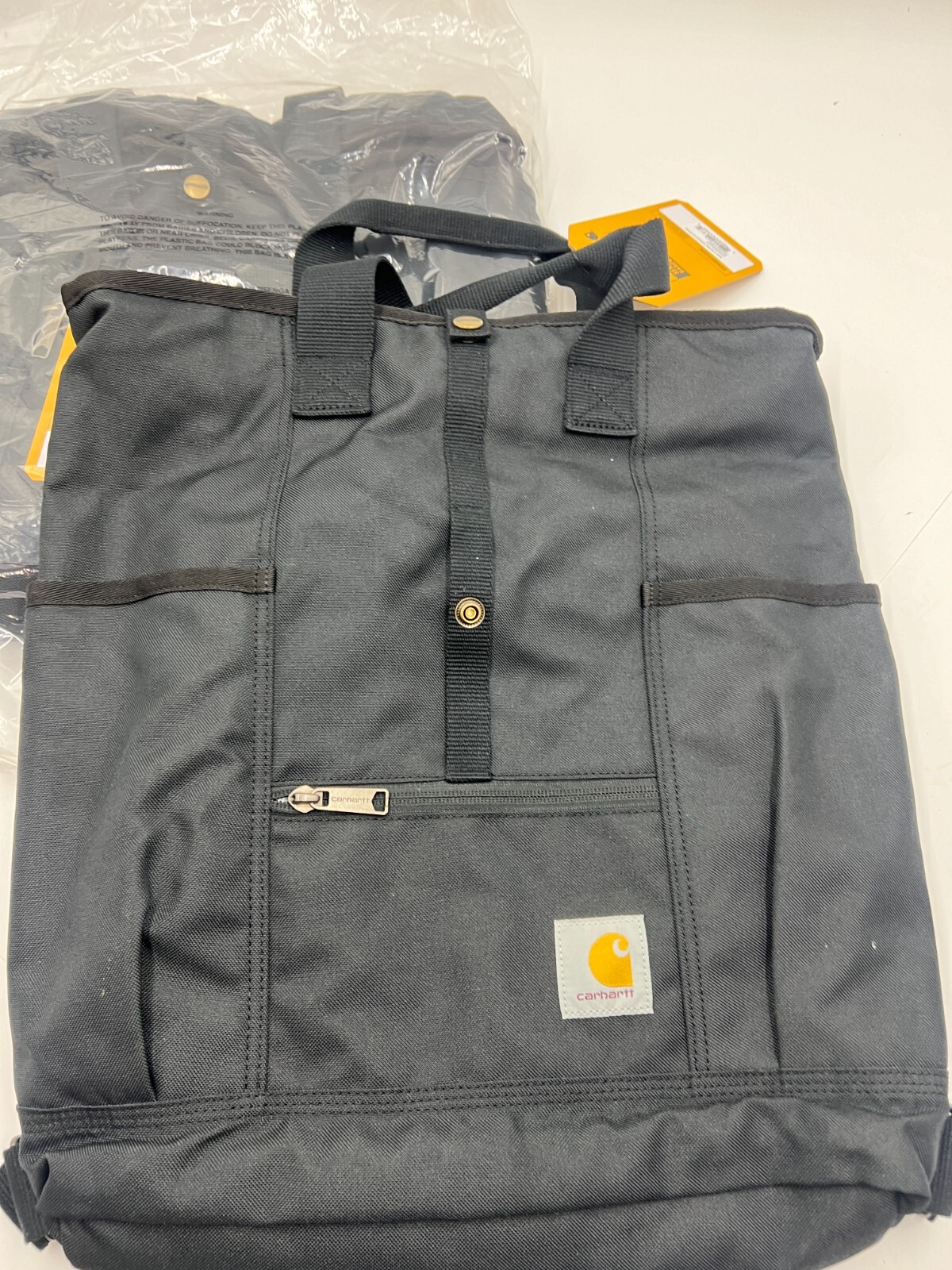 Carhartt Convertible Durable Tote Bag with Adjustable One Size Black