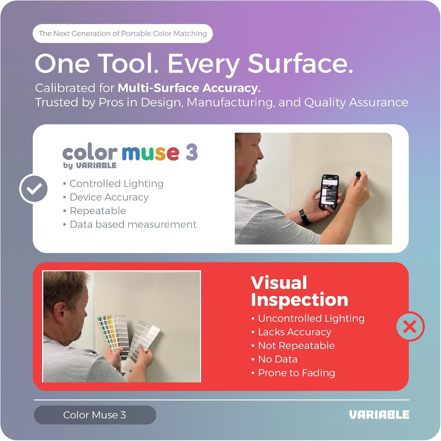 3 Portable Color Matching and Paint Scanner Device with Protective Travel Case –