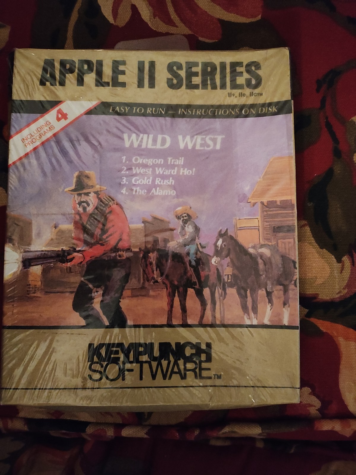 Vintage Keypunch Software Wild West Apple II 5.25″ Floppy Disk 1980s Oregon