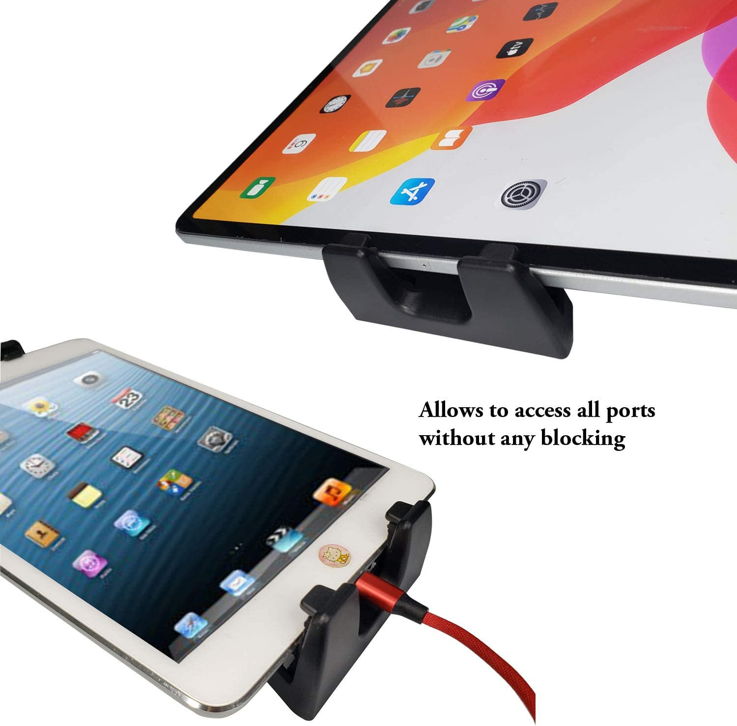 Ipad Tripod Mount Adapter 360 Degree Rotatable Universal Tablet Clamp Holder for