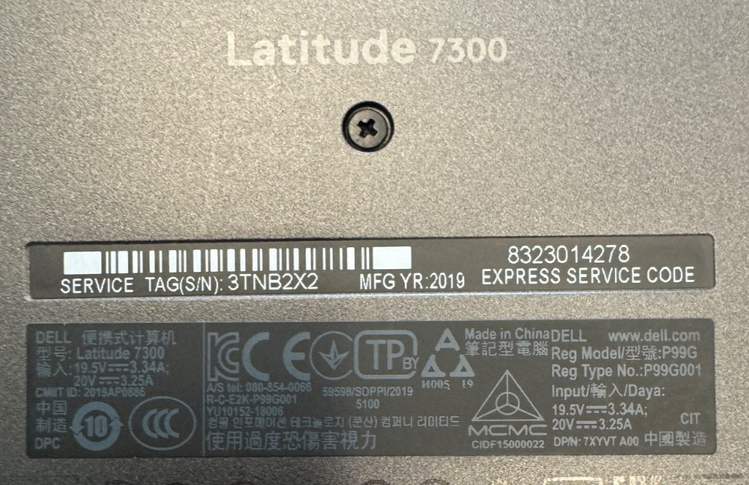 Dell Latitude 7300 Touch 13.3″ Laptop Intel Core i7-8665u 256GB 16GB W11PRO