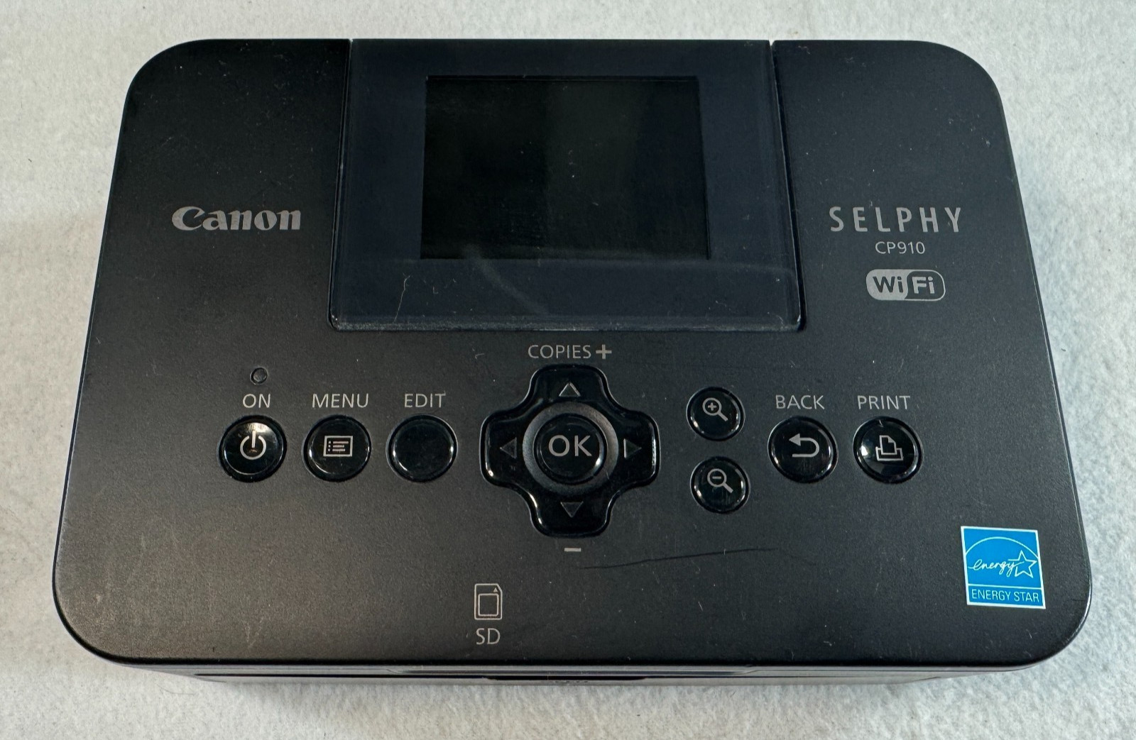Canon Selphy CP910 Compact WiFi Photo Printer Black Powers On Parts