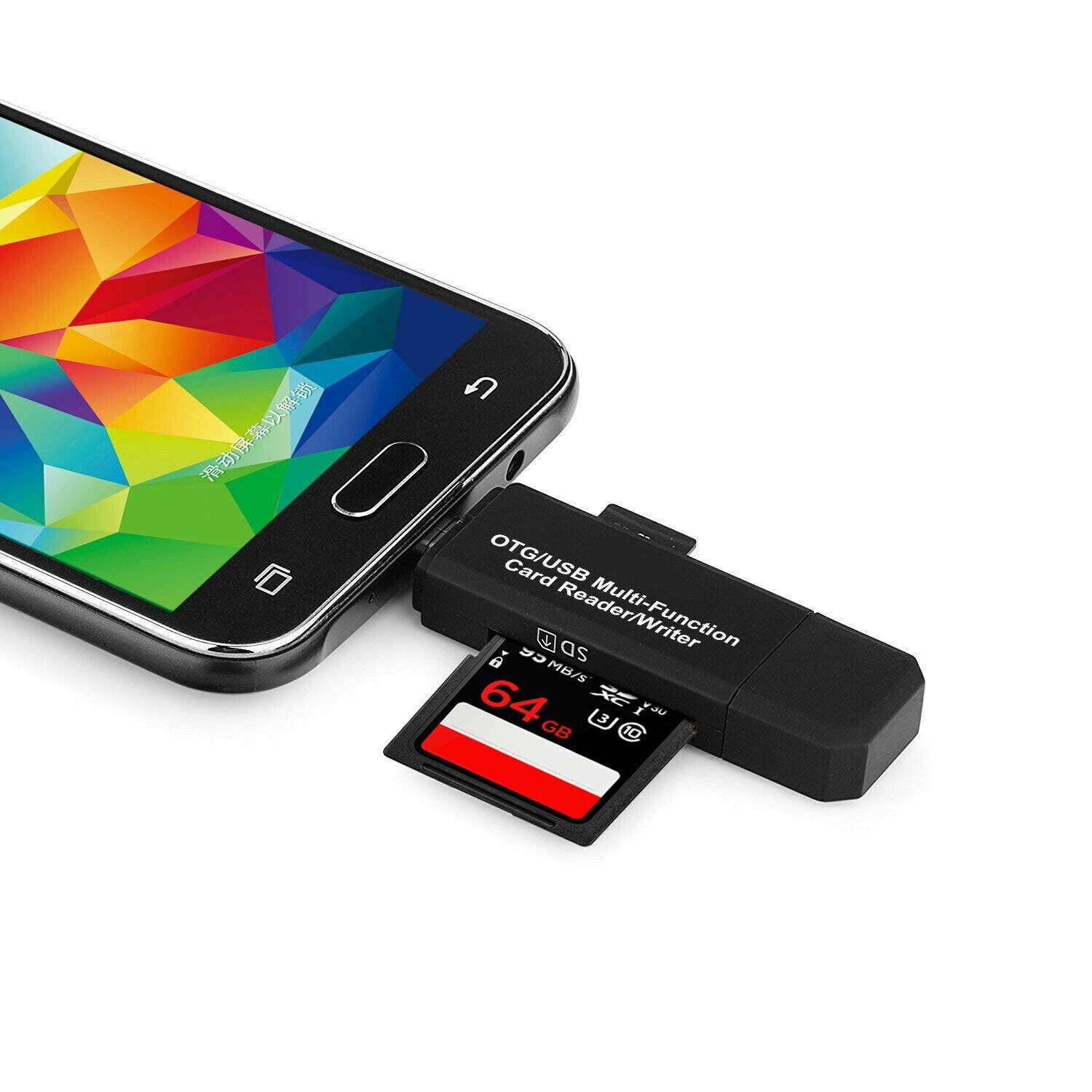 Micro USB OTG to USB 2.0 Adapter SD/Micro SD Card Reader With Standard USB Male