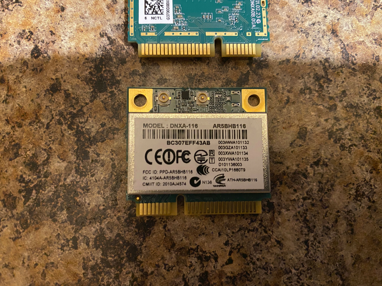 DNXA-116 AR5BHB116 AR9382 DUAL BAND 2.4GHz 5GHz 2X2 802.11 a/b/g/n HS SoC mPCIe