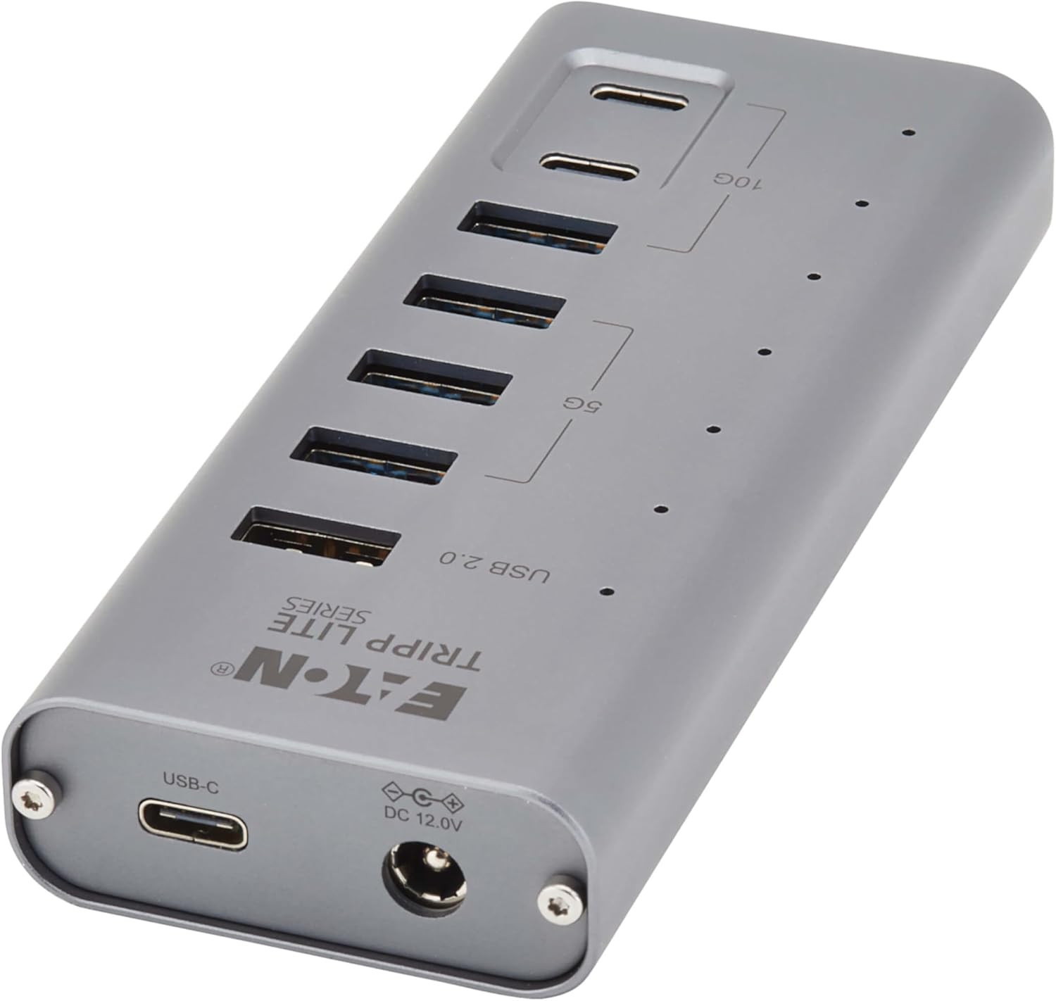 Eaton Series USB C Hub 3.2 Gen 2 with 5 USB-A and 2 USBC Ports, up to 10 Gbps D