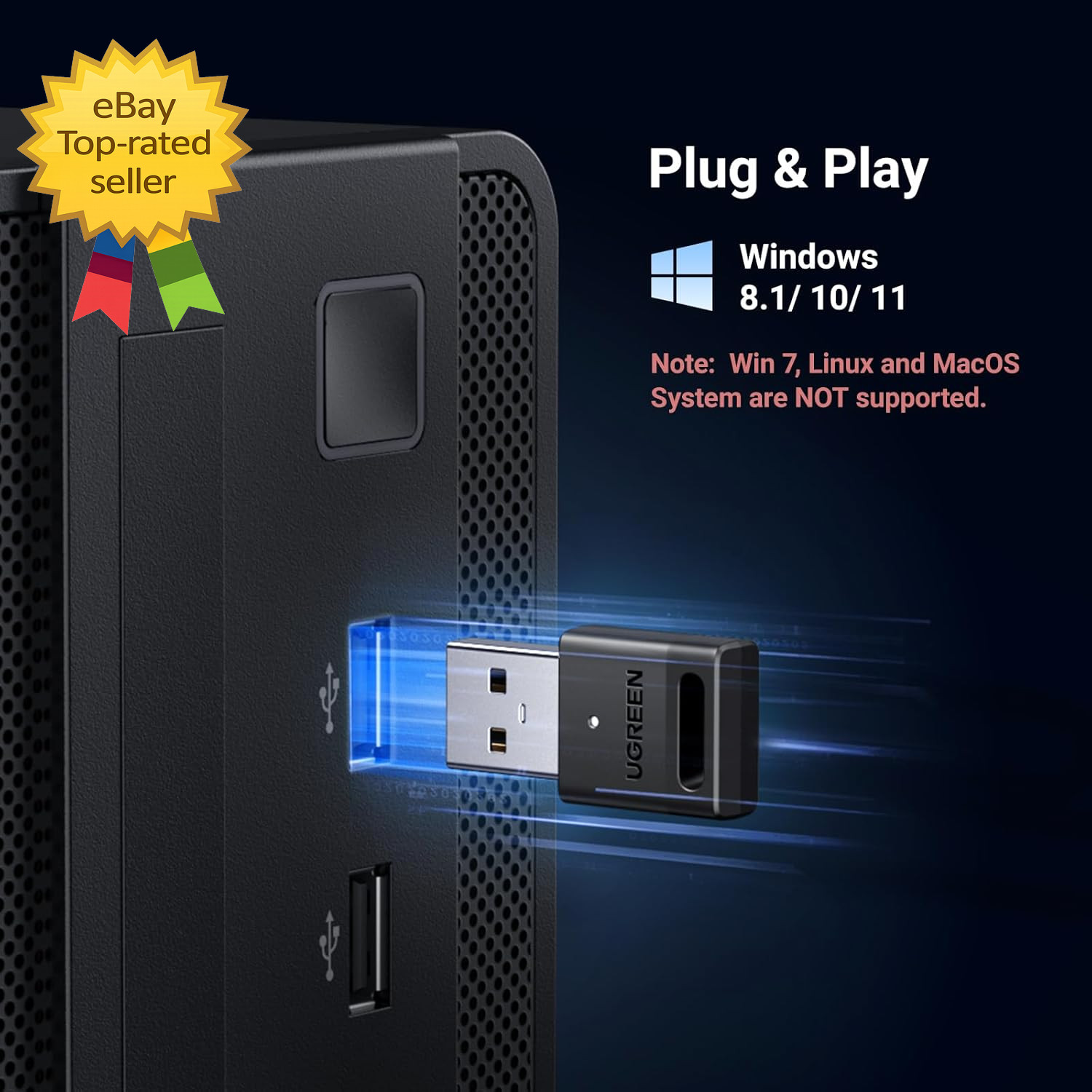 USB Bluetooth 53 Adapter for PC Plug and Play Receiver Transmitter for Devices