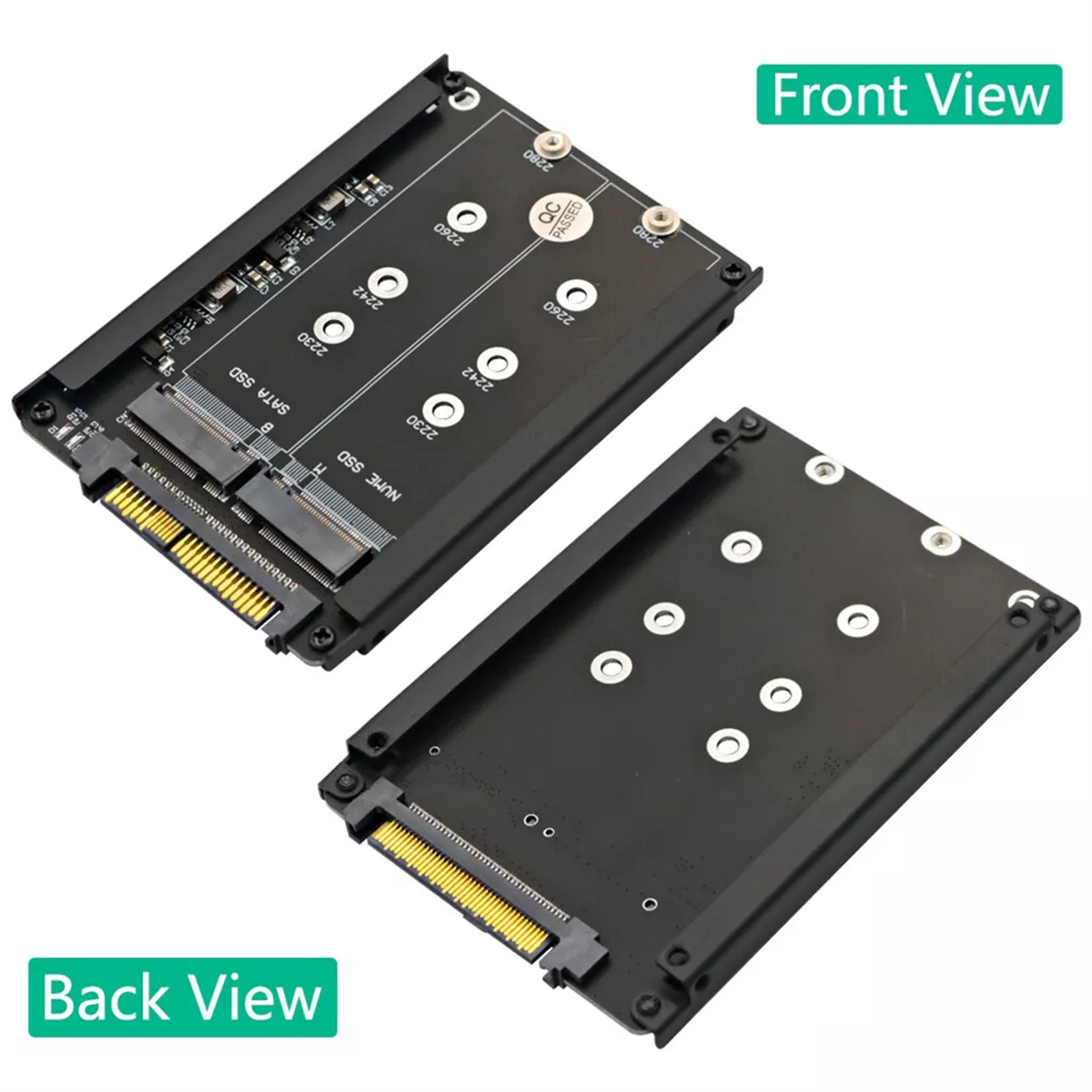 2 in 1Adapter Converter For M.2 NVME SATA SSD B Key/B&M Key SSD to SFF-8639 U.2