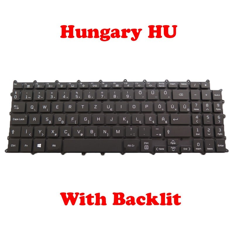 Backlit Keyboard For LG 15Z90P 15Z90P-G 15Z90P-N 15Z90P-K 15Z90P-P Hungary Black