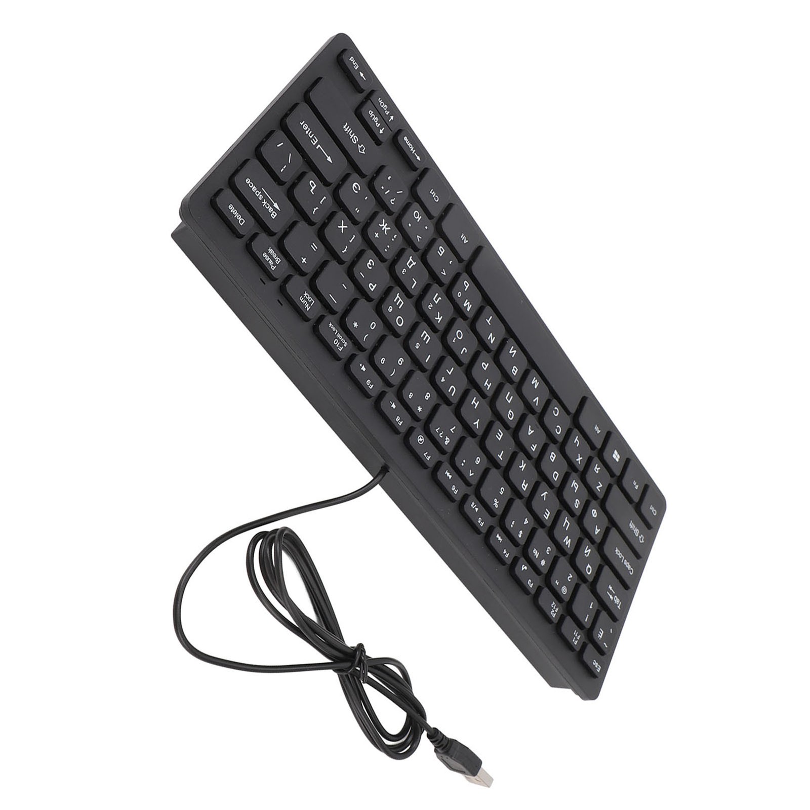 78-Key Slim USB Keyboard Ergonomic For PC/Desktop (Russian)
