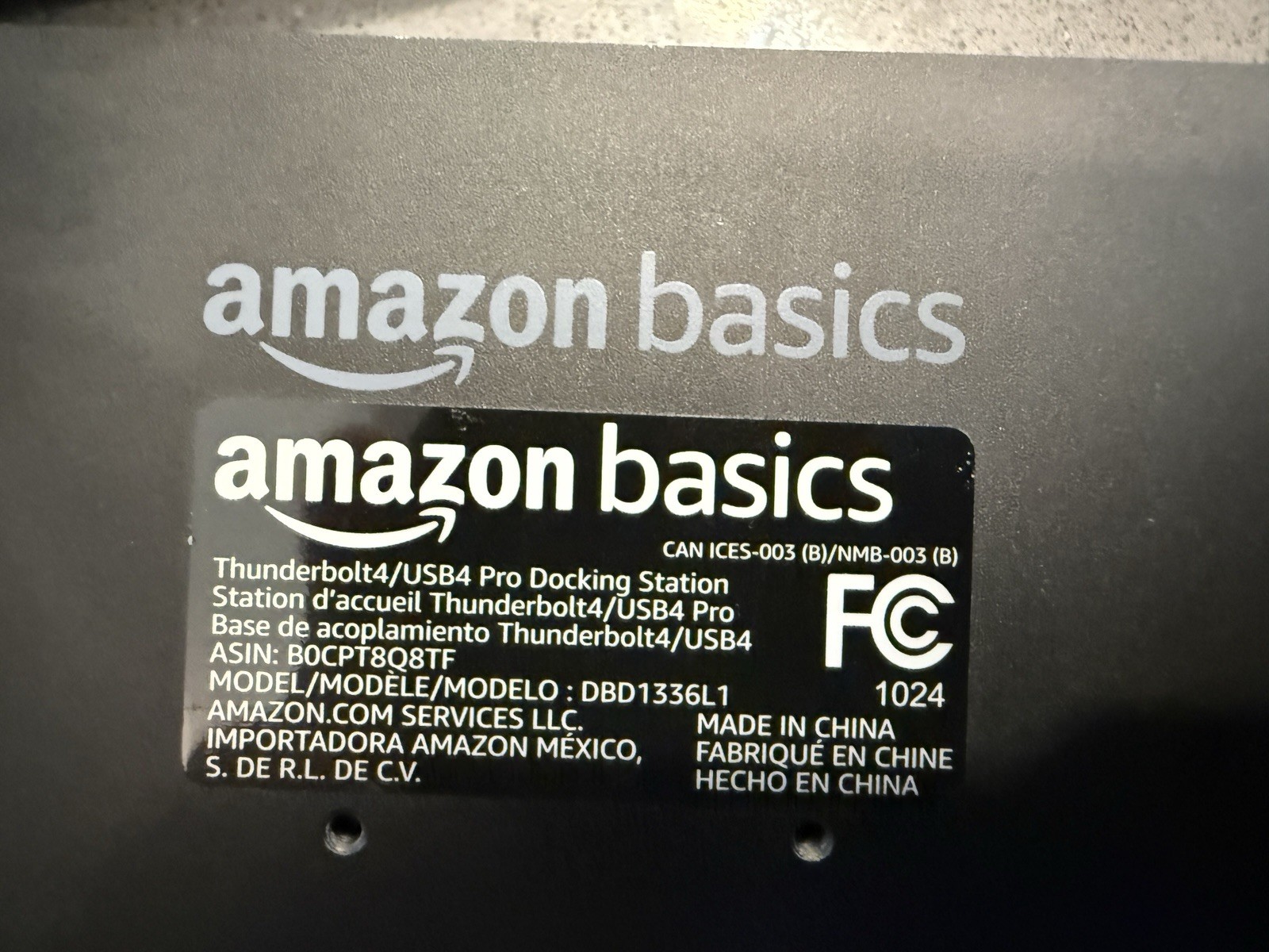 Amazon Basics Thunderbolt 4/USB4 Pro Docking Station w/ USB-C, SD, Audio, Black