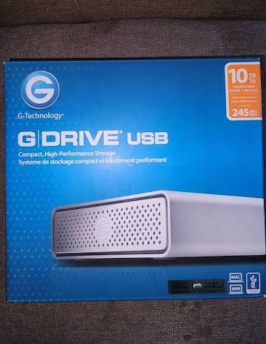 G-Drive 10TB 7200RPM USB 3 Hard Drive HUH721010ALE600 – 100% Health