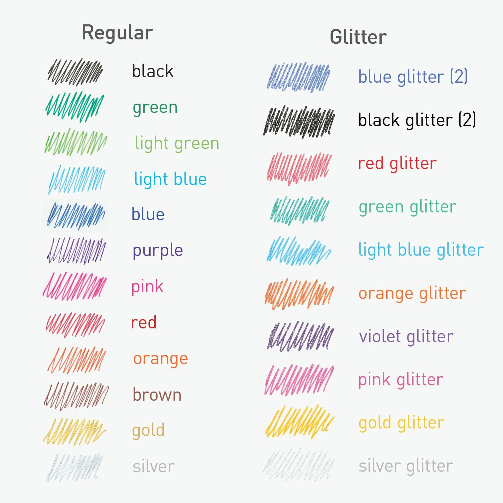 Gel Pens 24 Count Mixed Assorted Color Glitter Medium Fine Point Pentonic Pack